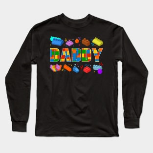 Daddy Parent Brick Master Builder Building Blocks Set Family Long Sleeve T-Shirt